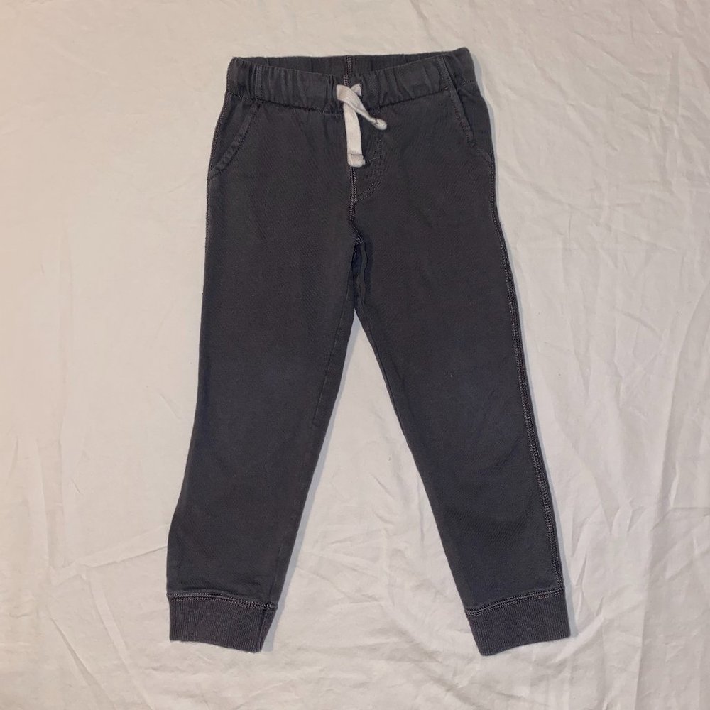 Toddler Boy Grey Sweatpants with Functional Drawstring - 4T